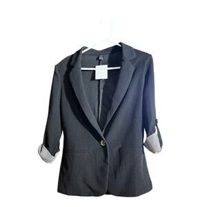 Shein Black Blazer 3/4 Sleeves